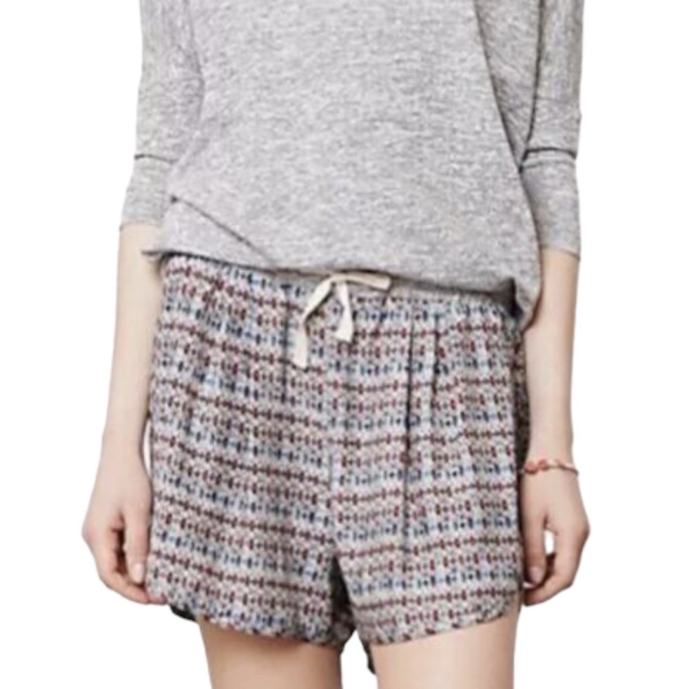 Dolan Graphic Print Drawstring Gray Shorts